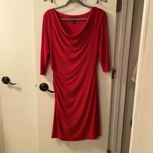 Size 14 Red Ronni Nicole Evening Dress-3/4 sleeve